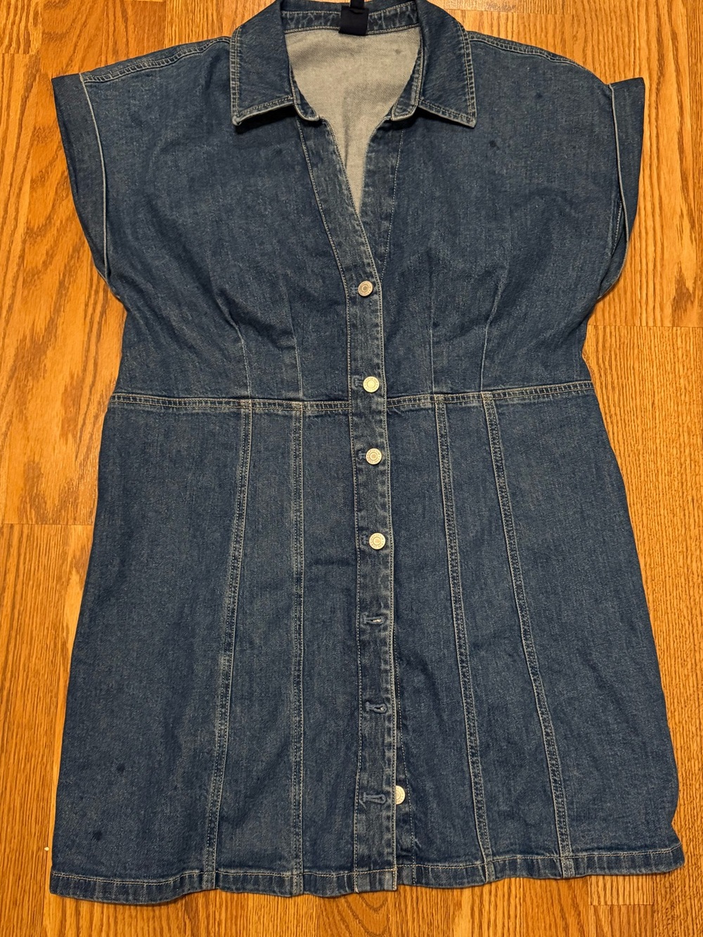 GAP Dark Blue Denim Mini Shirt Dress